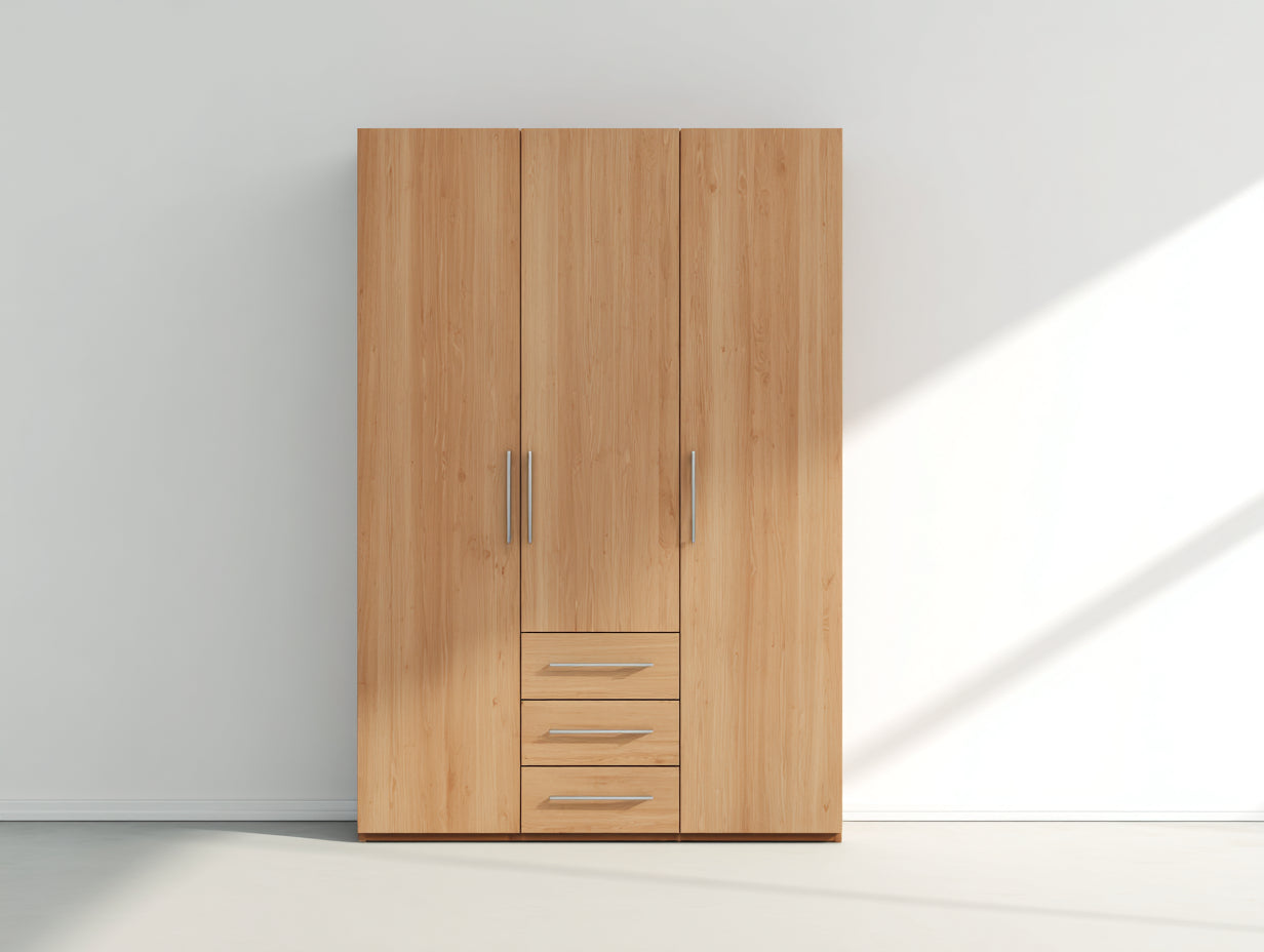Armoire - Bois - 160 x 60 x 210 cm - Chêne clair - Style moderne