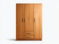 Armoire - Bois - 140 x 60 x 210 cm - Noyer naturel - Style contemporain
