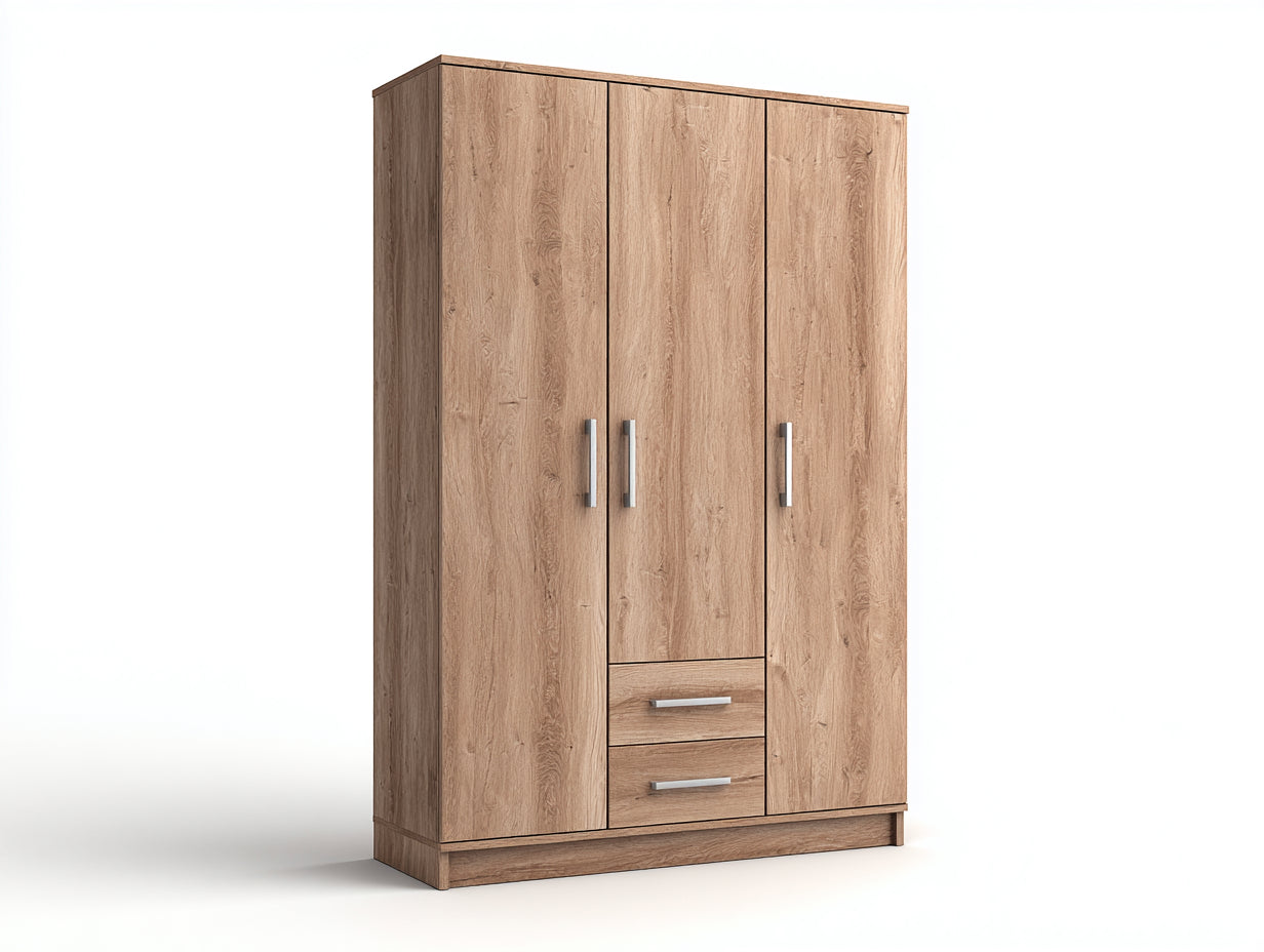 Armoire - Bois - 150 x 60 x 210 cm - Chêne naturel - Style contemporain