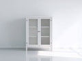 Vitrine - Bois-Verre - 90 x 40 x 175 cm - Blanc - Style scandinave