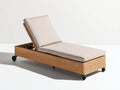 Bain de soleil - rotin-tissu - 200 x 95 x 80 cm - marron-beige - style naturel moderne