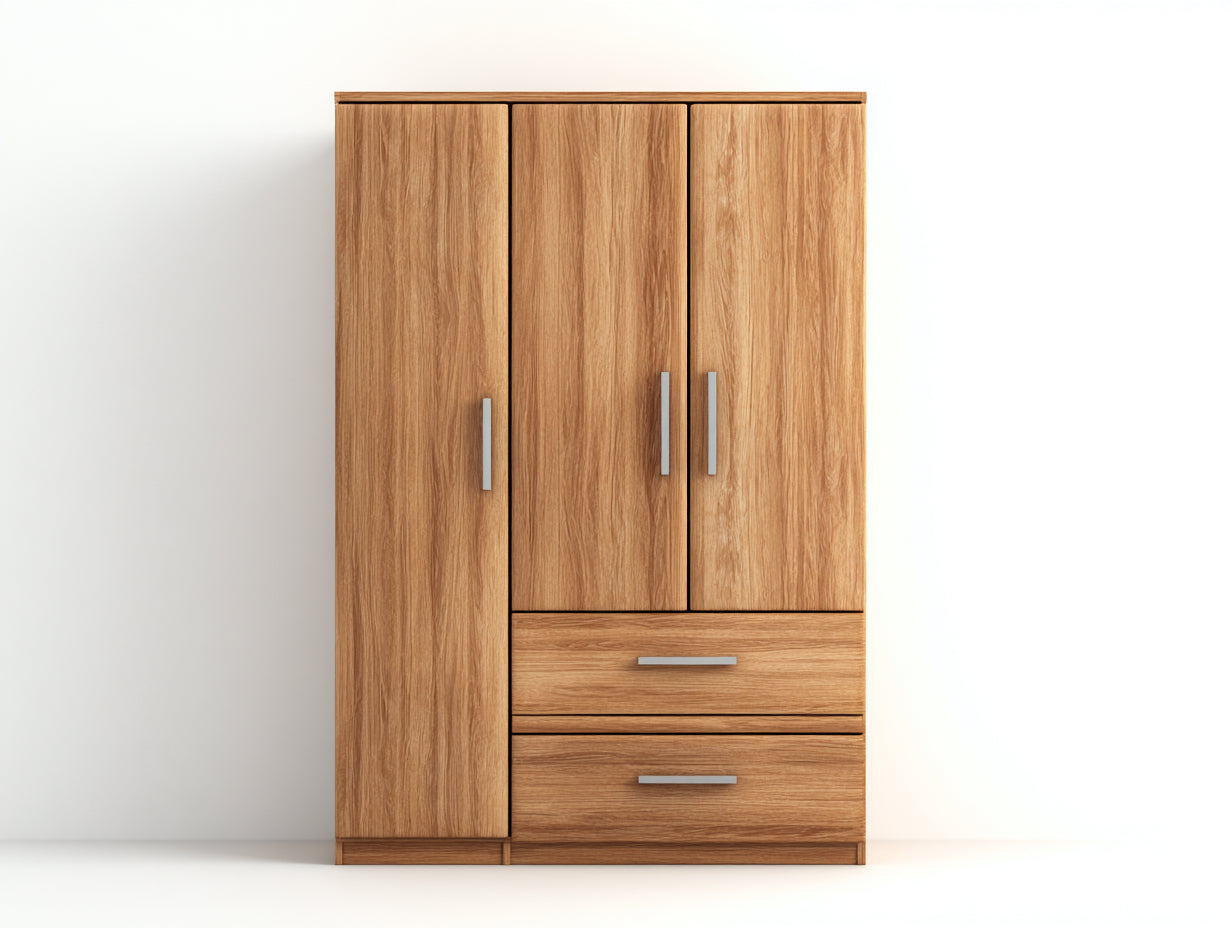 Armoire - Bois - 140 x 60 x 210 cm - Chêne naturel - Style moderne